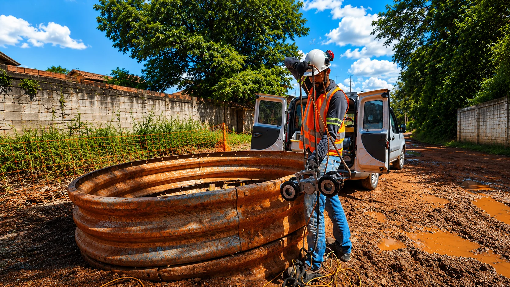 empresa de construção de rede de saneamento